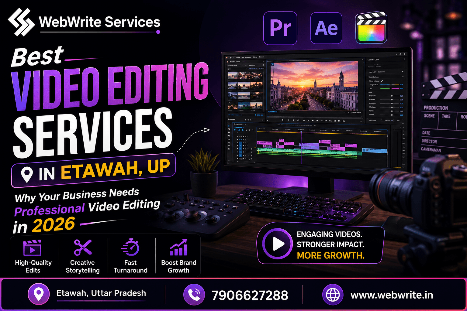 Best Video Editor in Etawah, Uttar Pradesh — WebWrite Services Etawah