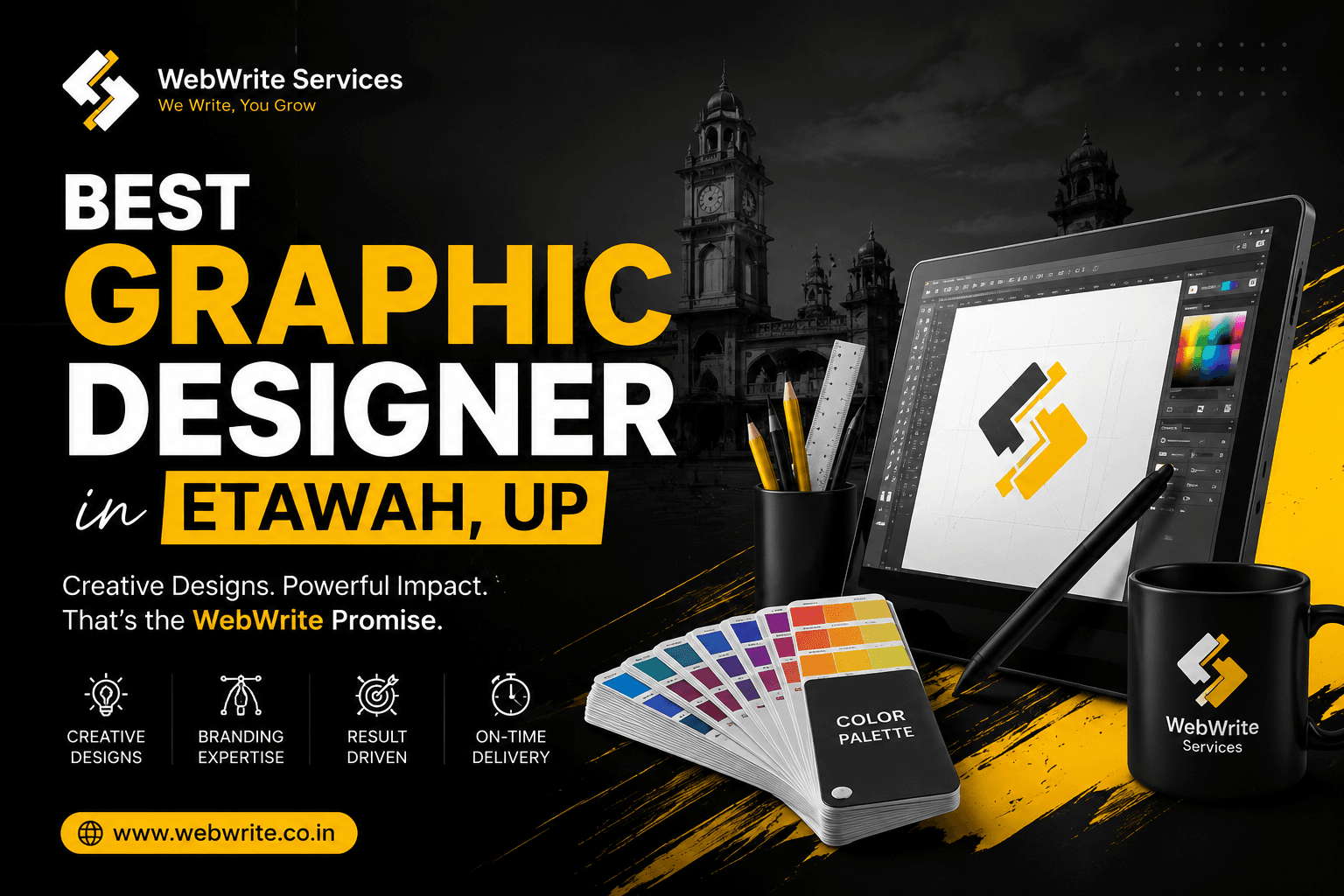 Best Graphic Designer in Etawah, UP — WebWrite Services Etawah